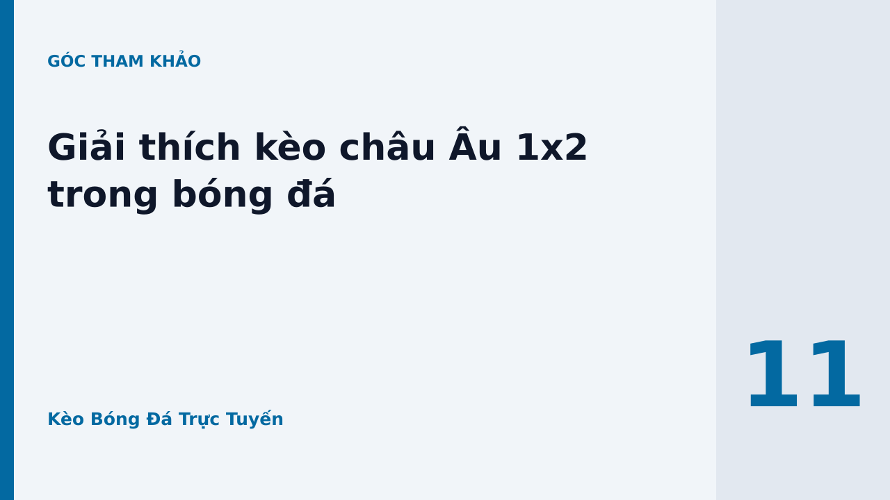 Giải thích kèo châu Âu 1x2 trong bóng đá