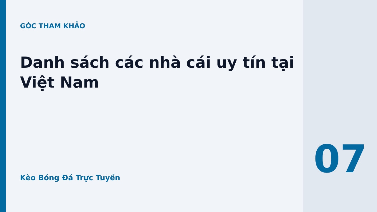 Danh sách các nhà cái uy tín tại Việt Nam